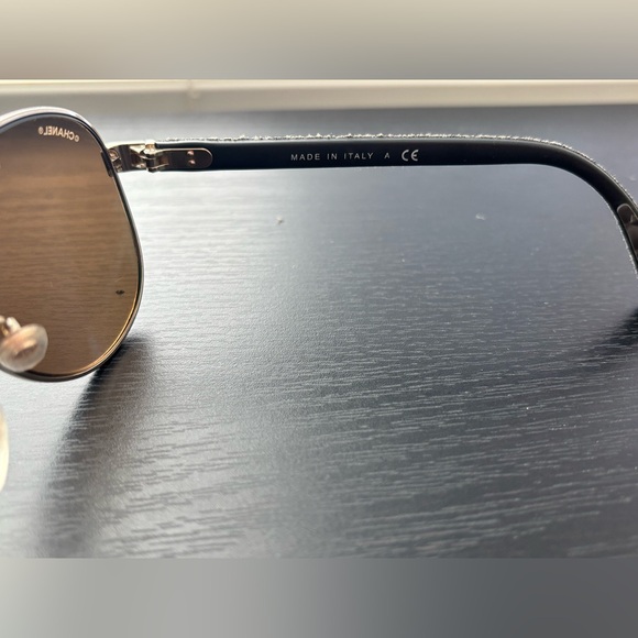 CHANEL Interlocking CC Logo Aviator Sunglasses (Women’s) - Gold - Picture 12 of 16